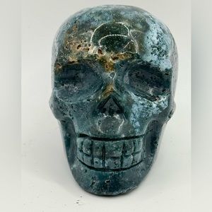 Moss Agate Skull